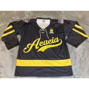 Collegiate Charities Drop The Puck On Cancer Jersey Adult XL Acacia #21 Lyman